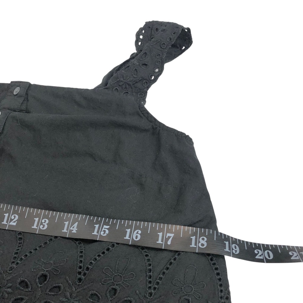 Gap 100% Cotton Eyelet Lace Button Up Crop Tank Top Small Boho Cowgirl Western - Picture 12 of 13